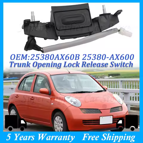 Car Rear Trunk Boot Release Switch Tailgate Opening Button for Nissan Micra March K12 2002-2010 2538