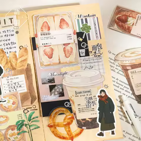 50pcs/1lot Memo Pads Material Paper Half a Moment of Life Junk Journal Scrapbooking Cards Retro Back