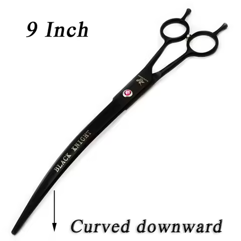 9 Inch Hairdressing Scissors Professional Pets Grooming Scissors Salon Barber Curved Downward Cuttin