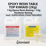 Epoxy Resin Clear - 2 Kg - Epoxy Resin Table Top - Lycal 1011 - Sticker Timbul Resin Keras - Sticker