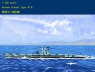 HobbyBoss 小號手 1/700 德國 U-7B型 U艇 潛艇 潛水艇 潛艦 二戰 組裝模型 87008