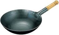 Yamada Iron Hammered Wood Pattern Wok 15.4 inches (39 cm)