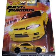 Hot Wheels Premium Nissan Skyline GT-R BCNR33 Fast & Furious Series Full Iron Body and Chassis Antiq