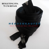 FFA Brand Jacket Zipper 75 cm Black Coil-Nylon Teeth