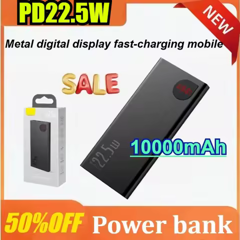PD22.5W Power Bank 10000mAh Portable Fast Charging Powerbank Type C PD Qucik Charge External Battery