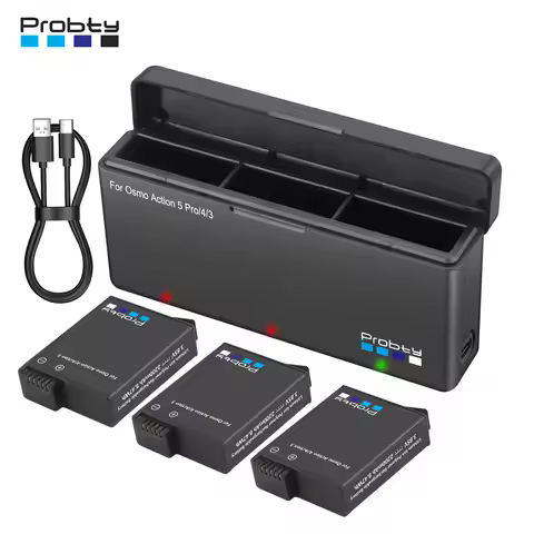 For DJI Osmo Action 5 Pro Action 4 Camera Battery 2200mAh Batteries And Charger For DJI Osmo Action 