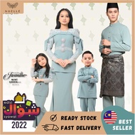 Noelle Baju Raya Family 2023 Baju Kurung Mother Child Baju Melayu Slim Fit Father Son Baby Sedondon JASMINE - MINT GREEN 09