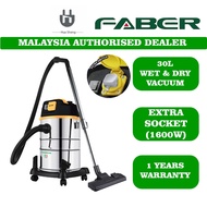 Faber Wet And Dry Vacuum - Extra Socket (1600W) FVC-WD POWERVAC 830 FVC-WD830