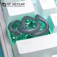 Green Snake Keycap Resin Mechanical Keyboard Unique Keycap 1.75u Keycap Boy Birthday Gift Uppercase 