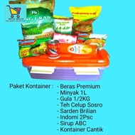 Paket Sembako Kontainer cantik   paket lebaran  paket munggahan
