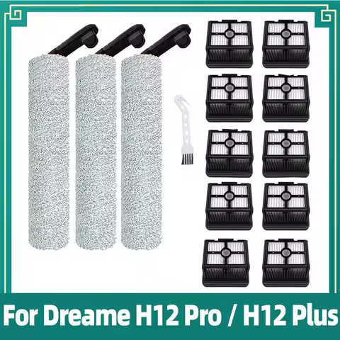 Fit For Dreame H12 Pro / H12 Plus / H12 Dual / M13 Beta Vacuum Cleaner Soft Roller Main Brush Hepa F
