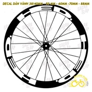 Fixed Gear HED 700C Bicycle Rim Sticker Decal