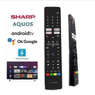 SHARP Android TV Remote Control RC201 With Voice Function Suitable For 4T-C50EK2X  4T-C55EK2X, 4T-C6