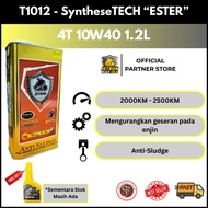 JETRON BLACKGOLD T1012-TECH Synthese"TECH" ESTER 1.2L 10W40 4T Motorcycle Engine oil, Minyak Pelinci