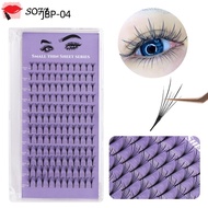 SOFTNESS 132/240 Clusters Grafted False Eyelashes, Curvature D Thickness 0.04 Grafting Fake Eyelashe