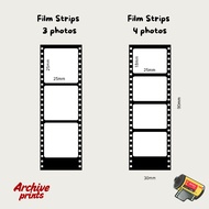 Film strips mini photo print/Film style photo print