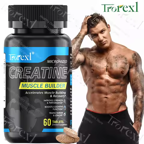 Micronized Creatine Tablets, High Absorption Muscle Builder for Men, Boost Muscle Growth Energy & Pr