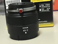 尼康 Nikon Nikkor Z 40mm F2 Lens 鏡頭 香港行貨