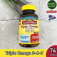 <Nature Made> Triple Omega 3-6-9 74 Softgels โอเมก้า 3-6-9