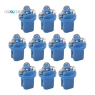 10Pcs LED Bulb Meter Dash B8-5D T5 Lamp with Holder Blue Tuning Auto Car Light