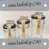 280ML Glass Jar Mini Bottle Storage Container For Wedding Event Door Gift Botol Kaca Glass Jar