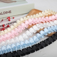 3m Polyester Centerline Fish Bone Ruffle Pleated Lace Trim Multicolor Dress Craft Sewing DIY Clothin