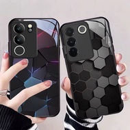 New Phone Case for VIVO V29 V29Pro V29E V27 V27E Y36 Y27 5G Y27S Casing Cool Square Egde Liquid Tempered Glass Anti-scratch Lens Protection Shockproof Back Cover