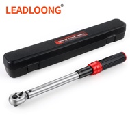 LEADLOONG Professional 1/4", 3/8", 1/2" Drive Click Torque Wrench - Dual-Scale Adjustable 72-Tooth R
