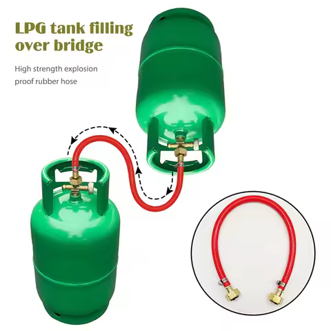 LPG Cylinder Mutual Filling Connecting Pipe Rubber Hose LPG Tank Mutual Inflation Connector Durable 