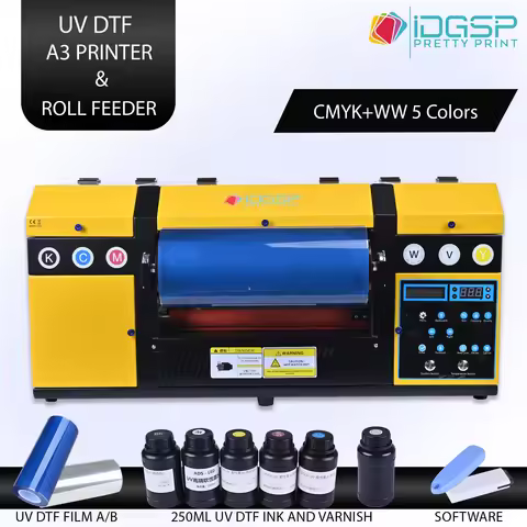 A3 UV DTF Printer Color Printing Tumbler Transfer Sticker Printing Plywood Gift