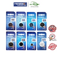Renata CR2032 CR2025 CR2016 CR1616 CR1632 CR2320 CR2430 CR 2450 CR2477 CR1220 bateri asli Genuine Ba