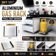 [HEAVY DUTY] Kitchen Cabinet Aluminium Gas Cylinder roller Slide / Gas Tank Roller / kitchen cabinet