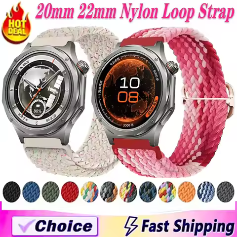 20/22mm Nylon Loop Strap for OPPO Watch X3 X2 S X Oneplus Watch 4 Lite 3 2R Breathable Bracelet for 