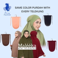 Tudung Maleeka Mini Telekung- Cey crepe - Bidang 60 - Size XL ( Buy 1 Telekung get 1 Purdah Free )