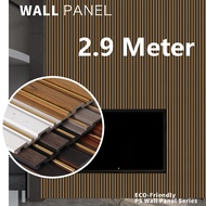 Gratong Wallpanel Wood Wall Panel Pvc 120X12Mm 2.9M Gold List Wood Motif Elegant Wall Decor