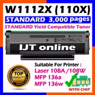 W1112A W1112X W1112XL W1112XXL Compatible Toner For HP Laserjet 108 108A 108w HP 136 MFP 136a MFP 13