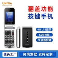 2.4-Inch Flip Phone One-Button sos Button Big Character Loud Elderly Button Phone