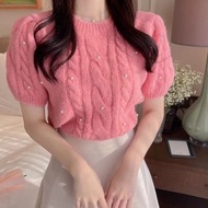 Women KNIT TOP PEARLS KNITTED WOMEN'S TOP MX136