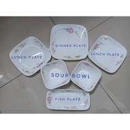 🌹 READY STOCK 🌹 Loose Item Corelle Square Country Rose