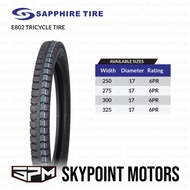 SAPPHIRE TUBE-TYPE TIRE FOR TRICYCLE E802 2.50-17, 2.75-17, 3.00-17, 3.25-17 (9313)
