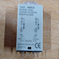 Timer Relay H3Y-2 H3Y2 H3Y 2 60S 60 Seconds 12V Dc Anv Taiwan Original