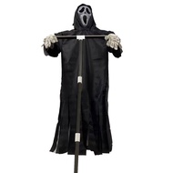 Ghostface หุ่นไล่กาแขวนฮาโลวีนน่ากลัวน่ากลัวแขวนใบหน้าผีกรีดร้องหุ่นไล่กาสำหรับตกแต่งเสาฮาโลวีนปาร์ต