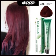 BREMOD 7/45 Cherry Red (Water permeable / Telus Air )Professional Salon Hair Color Dye Cream 100ml