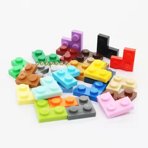 100PCS MOC 2420 Plate 2x2 Building Blocks Kit High-Tech Board Corner Bricks Particle DIY Idea Toys C