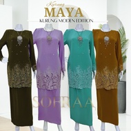 MAYA- Kurung Moden Sulam.Mini Kurung Moden.Exclusive Embroidery Kurung Moden.Baju Raya 2024.Kebaya S