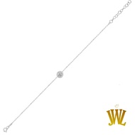 Jewellant - Silver Diamond Bracelet, Genuine 925 Silver Women's Bracelet, Diamond Bracelet