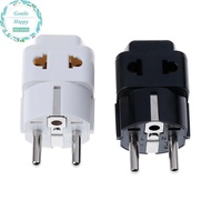 GentleHappy 1 to 2 Splitter Germany France 5mm plug to universal UK/US/EU/AU 2/ 3 pin soet .