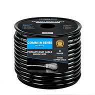 8 Gauge Primary Boat Cable - 50 ft Marine Grade Wire Tinned Oxygen-Free Copper - 8 AWG UL 1426 Stand