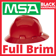 Black Hardware MSA Full Brim V Gard Protective PPE Impact Topi Keselamatan Safety Head Adjustable Ra