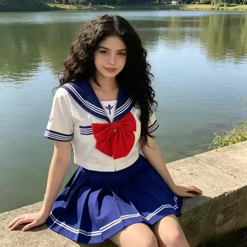 Sailor Suit Set, Japanese College Style Sweet Girl Uniform, Versatile for Spring and Summer, College